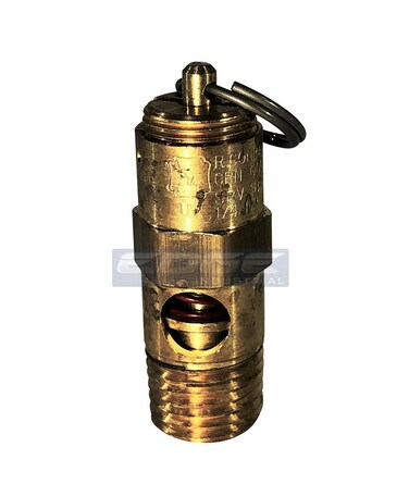 Conrader Brass ASME Approved Safety Valve 75 psi Set Pressure 14 Male NPT