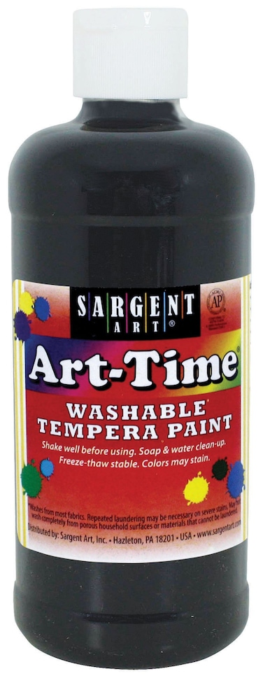 Sargent Art ArtTime Washable Tempera Paint Black 16 oz