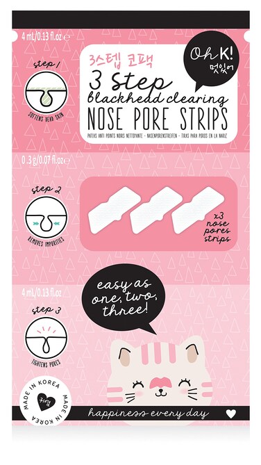 Oh K Blackhead Clearing Nose Pore Strips 3Count