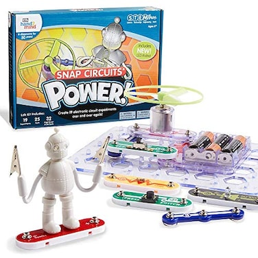 hand2mind Power Snap Circuits Electricity Science Kit for Kids 812 Kids Science Kit with FactFilled Guide Create Snap Circuit Light and Coding for Kids STEM Toys 19 Science Experiments