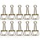 Lxnoap Color Hollow Out Paper Binder Clip Invoice Bill Clip Office Supplies Pack of 10 M Bronze