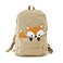 unison gifts 85120CNKH Peeking Baby Fox Canvas Backpack One Size Multicolor
