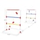 Hey Play Ladder Toss Outdoor Game Two PVC Game Sets with 6 Bolas and Carrying Case for Kids and Adults