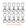 Paxcoo 150 Pcs Key Chain Hooks with Key Rings and D Rings Bulk for Lanyard Supplies Small Size