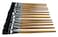 School Smart Black Bristle Short Handle Paint Brush 34 Inch Pack of 12