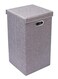 BIRDROCK HOME Laundry Hamper with Lid  Removable Bags for Sorting Clothes  Sectioned Laundry Basket for Bedroom  Bathroom  Collapsible Storage Bin with Cover  Single Grey