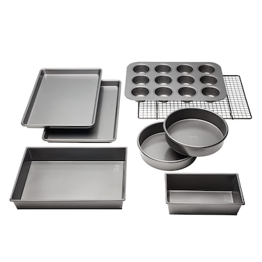 Chicago Metallic Professional NonStick 8Piece Bakeware Set Silver