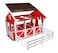 Breyer Freedom Series Classics Spring Creek Horse Stable Set  15 x 95 x 12  112 Scale  Red and White  Model 698