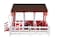 Breyer Freedom Series Classics Spring Creek Horse Stable Set  15 x 95 x 12  112 Scale  Red and White  Model 698