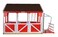 Breyer Freedom Series Classics Spring Creek Horse Stable Set  15 x 95 x 12  112 Scale  Red and White  Model 698