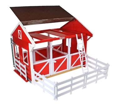 Breyer Freedom Series Classics Spring Creek Horse Stable Set  15 x 95 x 12  112 Scale  Red and White  Model 698