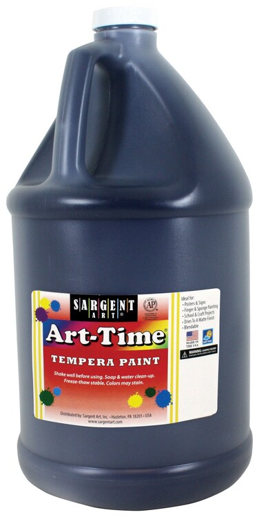 Sargent Art Black ArtTime Tempera Paint Gallon