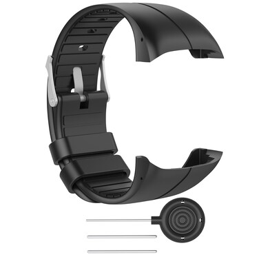 RuenTech Bands for Polar M400  M430 Watch Strap Replacement Soft Silicone Wristband Sports Band for Polar M400 and M430 GPS Smart Sports WatchBlack M5580