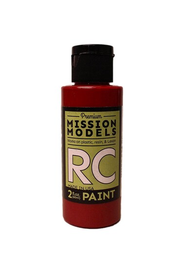 Mission Models MMRC054 WaterBased RC Paint 2 oz Bottle Translucent Red
