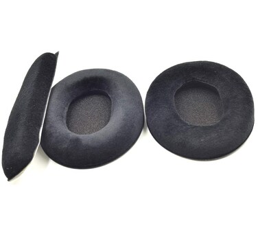 1 Set Black Velour Ear Pads and Headband Replacement for HD515 HD555 HD595 HD598 HD558 PC360 Headphones