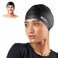Boldfit Swimming Cap for Men Silicone Swimming Caps for Women Unisex Swim Cap for Boys Girls and Kids Swimming Cap for Women Long Hair Swimming Head Cap Men Silicone Fabric Easy Fit  Black