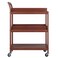 Winsome 3Shelf Wood Mobile Serving Cart with Lockable Wheels Walnut 94138