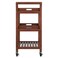 Winsome 3Shelf Wood Mobile Serving Cart with Lockable Wheels Walnut 94138