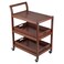 Winsome 3Shelf Wood Mobile Serving Cart with Lockable Wheels Walnut 94138
