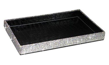 BestblingBling Classic Bling Rhinestone Jewelry or Makeup Storage Box Organizer Display Storage case for Desk or TableSilver