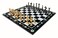 StonKraft Collectible White  Black Marble Chess Board Set  Brass Crafted Pieces  Pietra Dura Inlay Work  Decorative Stone Chess  Home Dcor  15 Inches