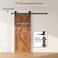 WINSOON 516FT Single Wood Sliding Barn Door Hardware Kit 5FT Basic Black Big Spoke Wheel Roller Garage Closet Carbon Steel Flat Track System 5FT