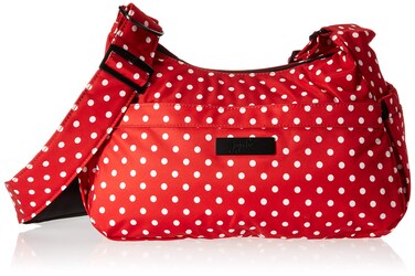 JuJuBe HoboBe Purse Diaper Bag Onyx Collection  Black Ruby  RedWhite Polka Dots