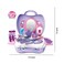 WenToyce Girls Pretend Hair Salon Kit Hair Styling Cosmetic Case 21 Pcs Dressup Beauty Set with Mirror for Toddler Kids