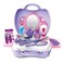 WenToyce Girls Pretend Hair Salon Kit Hair Styling Cosmetic Case 21 Pcs Dressup Beauty Set with Mirror for Toddler Kids
