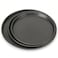 Bekith 3Piece Set Nonstick Pizza Pan Round Premium Bakeware Black