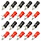 CenryKay 20pcs Terminal Wire Connectors 4mm Banana Socket Kit Terminal Banana Binding Post Connector Jack Plug Mounter for Speaker Audio 10Red  10 Black