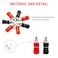CenryKay 20pcs Terminal Wire Connectors 4mm Banana Socket Kit Terminal Banana Binding Post Connector Jack Plug Mounter for Speaker Audio 10Red  10 Black