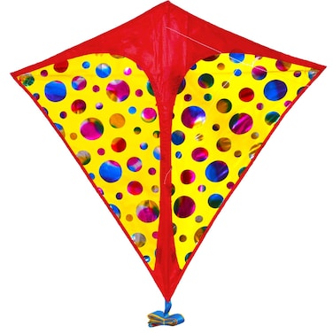 ZHUOYUE Diamond Kite for Kids and Adults 31x31 inch Easy to Fly Single Line Kites with Long Tail and Spool for Beginner