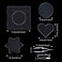 Canomo 10 Pieces 4 Shapes Fuse Beads Pegboards Boards Clear Plastic Pegboards with 4 Pieces Tweezers for 5 mm Beads