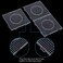 Canomo 10 Pieces 4 Shapes Fuse Beads Pegboards Boards Clear Plastic Pegboards with 4 Pieces Tweezers for 5 mm Beads