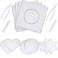 Canomo 10 Pieces 4 Shapes Fuse Beads Pegboards Boards Clear Plastic Pegboards with 4 Pieces Tweezers for 5 mm Beads