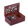 Eujgoov 18 Note Antique Engraved Hand Crank Wooden Musical Box With Silverplating Movement inMusic Gift Box Silver MovementEdelweiss