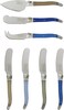 Laguiole 7Piece Cheese Knife Set Blue  Ivory Stainless Steel Cheese Knives Set Cheese Spreader  Butter Knife Spreader Luxurious Cheese Board Utensils  Charcuterie Knife Set for Parties