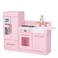 Teamson Kids Little Chef Charlotte 2Piece Modular Wooden Play Kitchen with Icemaker and Ample Storage Pink with Gold Hardware