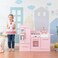 Teamson Kids Little Chef Charlotte 2Piece Modular Wooden Play Kitchen with Icemaker and Ample Storage Pink with Gold Hardware