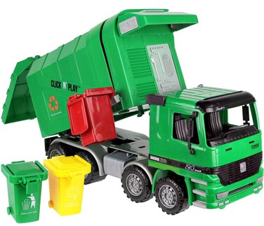 Click N Play FrictionPowered Toy Truck Green  Garbage Truck Toys Trash Truck Toy Car Kid Toy Toddler Toy Farm Toys  TonkaInspired Dump Truck Toy  BigLarge Toy Trucks for BoysGirls