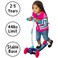 YBIKE Kids GLX Cruze 3Wheel Kick Scooter Raspberry