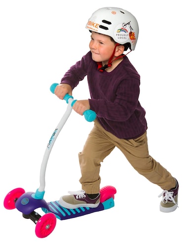 YBIKE Kids GLX Cruze 3Wheel Kick Scooter Raspberry