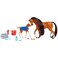 Spirit Riding Free Feed and Nuzzle Horse Set Includes 2 Horse Figures and 8 Accessories