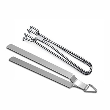 Kitchen Tong Set of 2Stainless Steel TongFood Serving TongsTongTongsStainless Steel PakkadStainless Steel Wire TongStainless Steel Tong Roti Chapati ChimtaSteel Chimta
