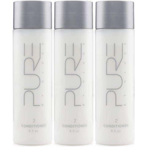 Pure By Gloss Conditioner  Fresh Lemon Scent  for All Hair Types  Cruelty Free and Paraben Free  Luxurious Moisturizing Softening  Detangling Formula  for Men and Women  85oz Each  3 Pack