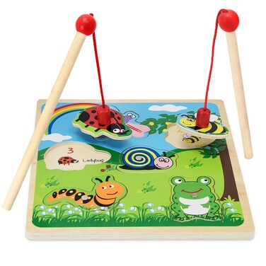 Imagination Generation Wooden Wonders Lift  Look Magnetic GameKids 18 Monthsfor Dexterity Motor SkillsBug Catcher