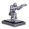 CYXStar Resin Soldier Executive Pen Holder Desk Organizer Cool Pen Stand Home Decor Resin Pencil Holder with a Pen for Men as Gift Silver