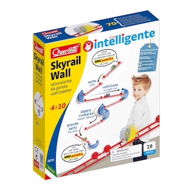 Quercetti  Skyrail Wall Coaster  Marble Run Set Turns Your Wall into a Roller Coaster 6570