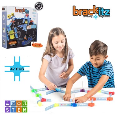 Brackitz Bugz STEM Discovery Building Toy for Kids 3 4 5 6 Years Old  Fun Creative Learning Toys for Boys  Girls  Best Children Educational Kits  47 Piece Set